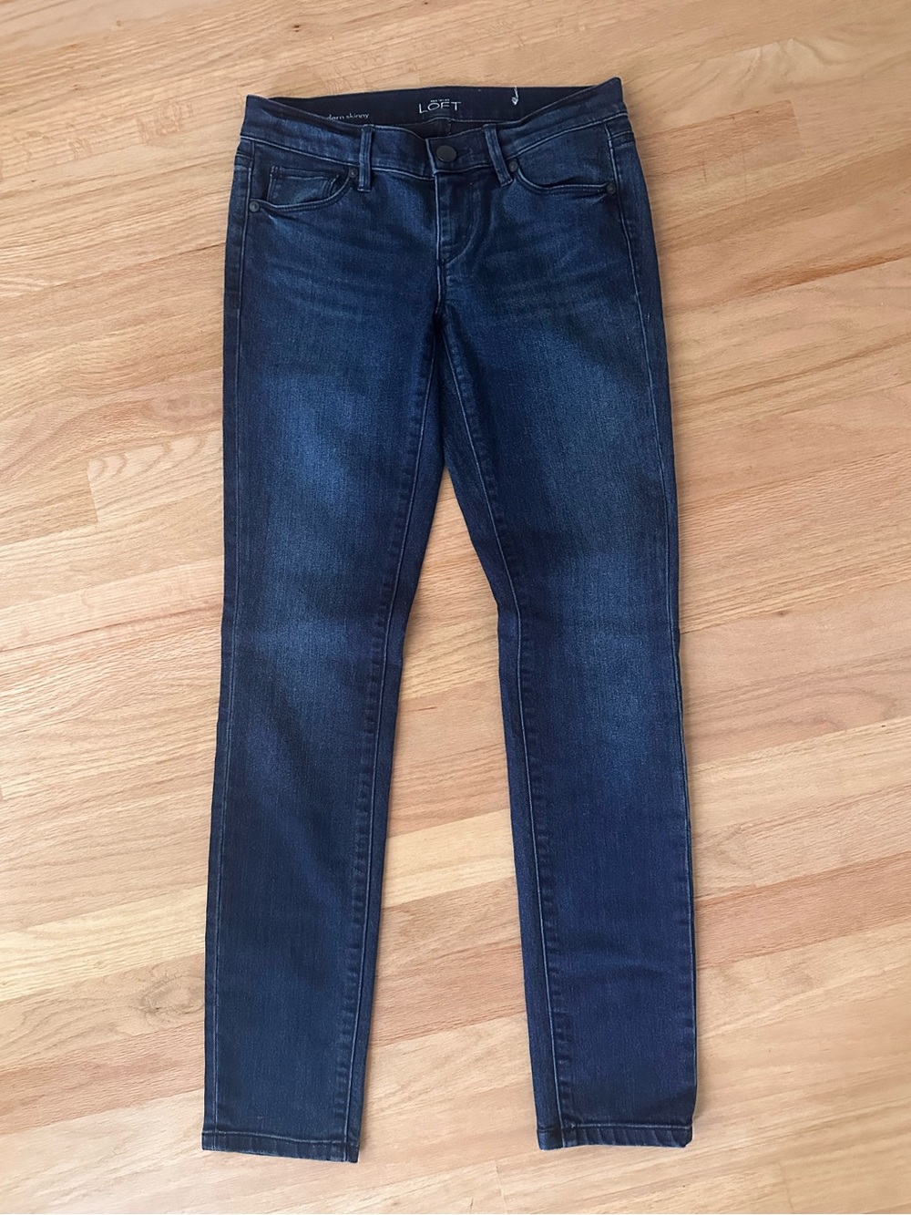 LOFT Dark Indigo Skinny Jeans